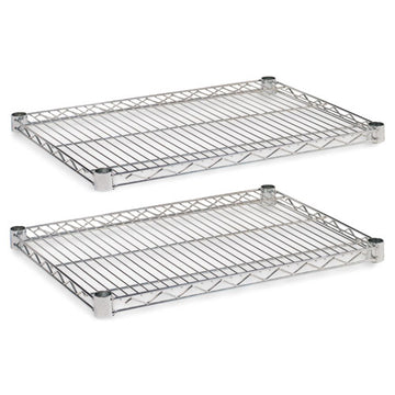 Alera® Industrial Wire Shelving Extra Wire Shelves, 48w X 24d, Silver, 2 Shelves-carton freeshipping - TVN Wholesale